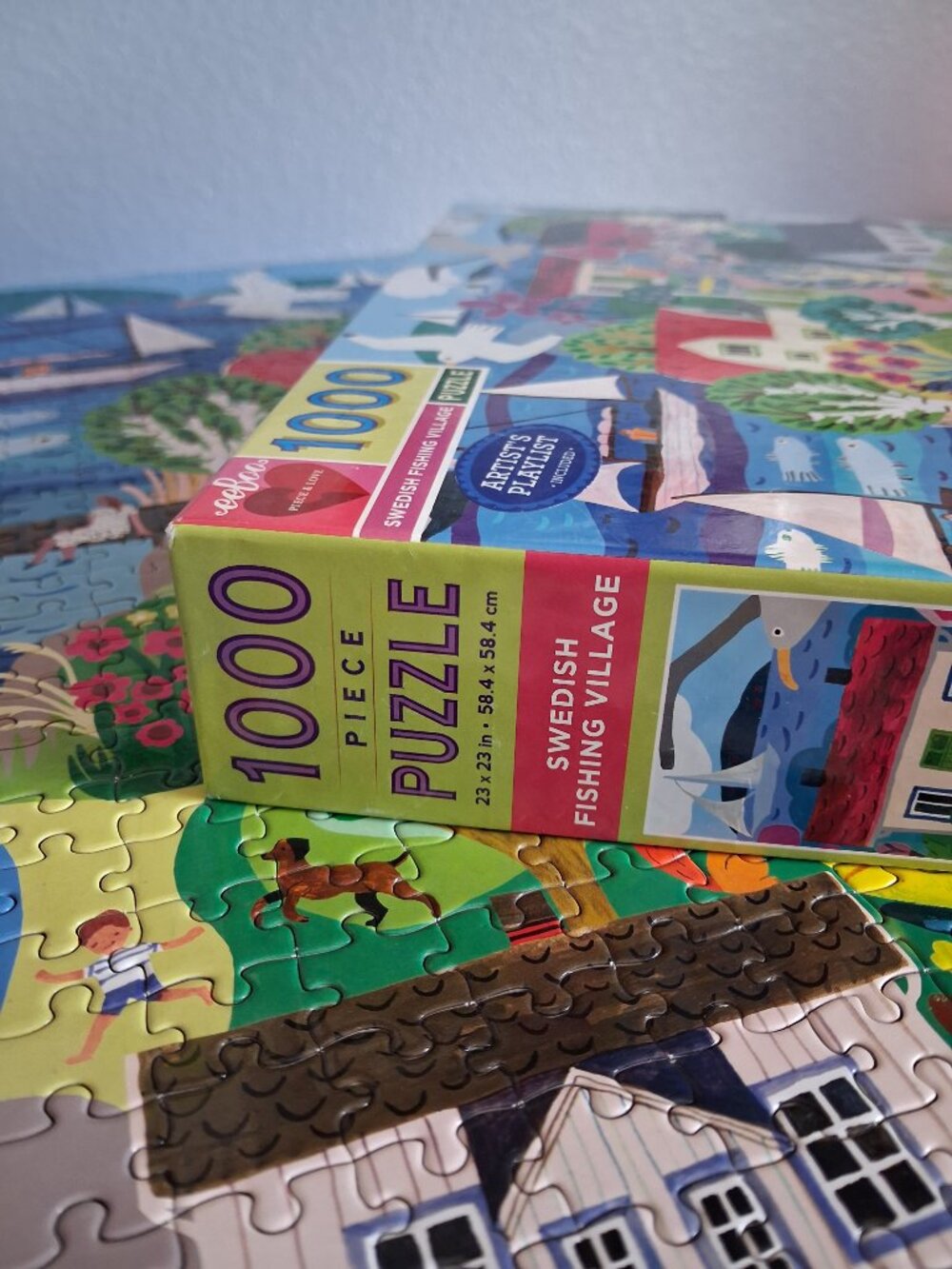 EEboo Swedish Fishing Village 1000 piece puzzle complete colorful and fun - Picture 8 of 8